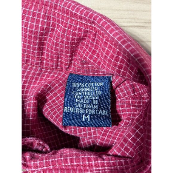 Wisconsin Badgers Crable Sportswear NCAA Red Checkered Mens Med Button-Up Shirt - Picture 9 of 14